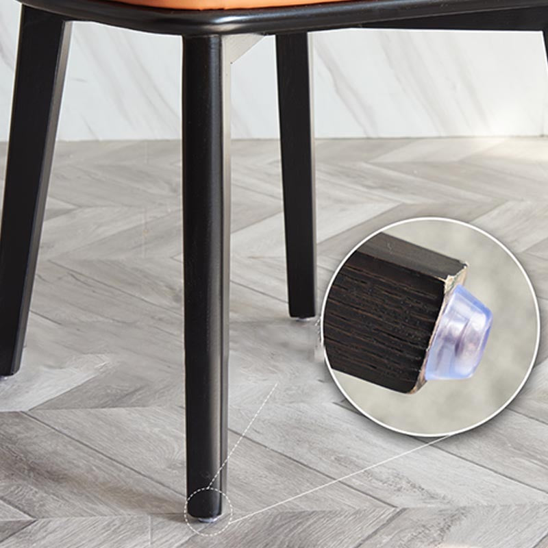 Lederen eetgelegenheid stoel moderne binnenstoel met massieve houten benen