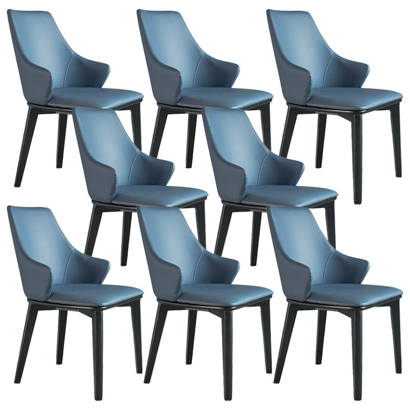 Lederen eetgelegenheid stoel moderne binnenstoel met massieve houten benen