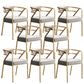 Glam PU Leather Dining Chairs Open Back Dining Side Furniture in Matte Finish for Home