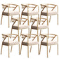 Glam PU Leather Dining Chairs Open Back Dining Side Furniture in Matte Finish for Home