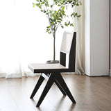 Sedia a rattan contemporanea mobili da sala da pranzo aperti in finitura opaca per interno