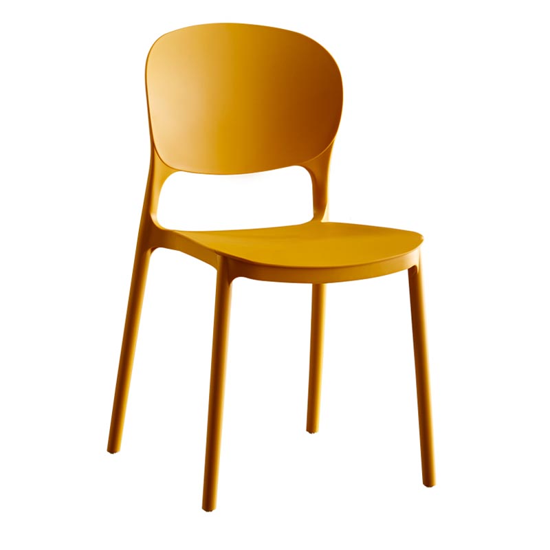 Glam Plastic Side Chair Stacking Open Back Dining Side Chair Clearhalo 'Dining Chairs' 'Dining Tables & Seating' 'dining_chair' 'furn' 'furn_dining_chair' 'Furniture' 'Kitchen & Dining Furniture' 5447139