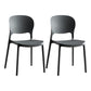 Glam Plastic Side Chair Stacking Open Back Dining Side Chair Grey 2 Piece Set Clearhalo 'Dining Chairs' 'Dining Tables & Seating' 'dining_chair' 'furn' 'furn_dining_chair' 'Furniture' 'Kitchen & Dining Furniture' 5447140