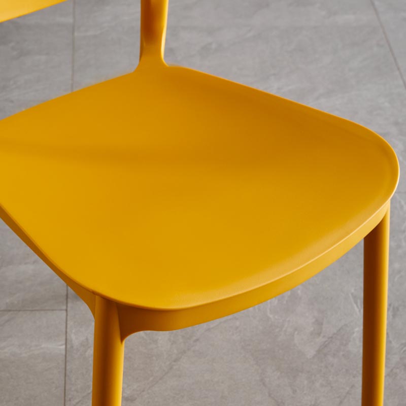 Glam Plastic Side Chair Stacking Open Back Dining Side Chair Clearhalo 'Dining Chairs' 'Dining Tables & Seating' 'dining_chair' 'furn' 'furn_dining_chair' 'Furniture' 'Kitchen & Dining Furniture' 5447142
