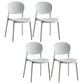 Glam Plastic Side Chair Stacking Open Back Dining Side Chair White 4 Piece Set Clearhalo 'Dining Chairs' 'Dining Tables & Seating' 'dining_chair' 'furn' 'furn_dining_chair' 'Furniture' 'Kitchen & Dining Furniture' 5447150