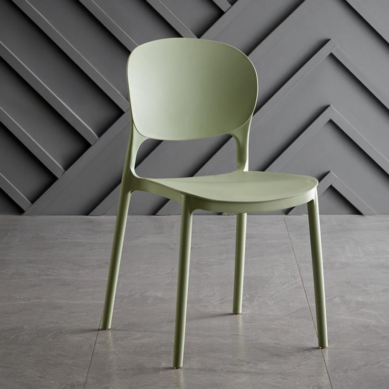 Glam Plastic Side Chair Stacking Open Back Dining Side Chair Clearhalo 'Dining Chairs' 'Dining Tables & Seating' 'dining_chair' 'furn' 'furn_dining_chair' 'Furniture' 'Kitchen & Dining Furniture' 5447152