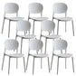 Glam Plastic Side Chair Stacking Open Back Dining Side Chair White 8 Piece Set Clearhalo 'Dining Chairs' 'Dining Tables & Seating' 'dining_chair' 'furn' 'furn_dining_chair' 'Furniture' 'Kitchen & Dining Furniture' 5447154