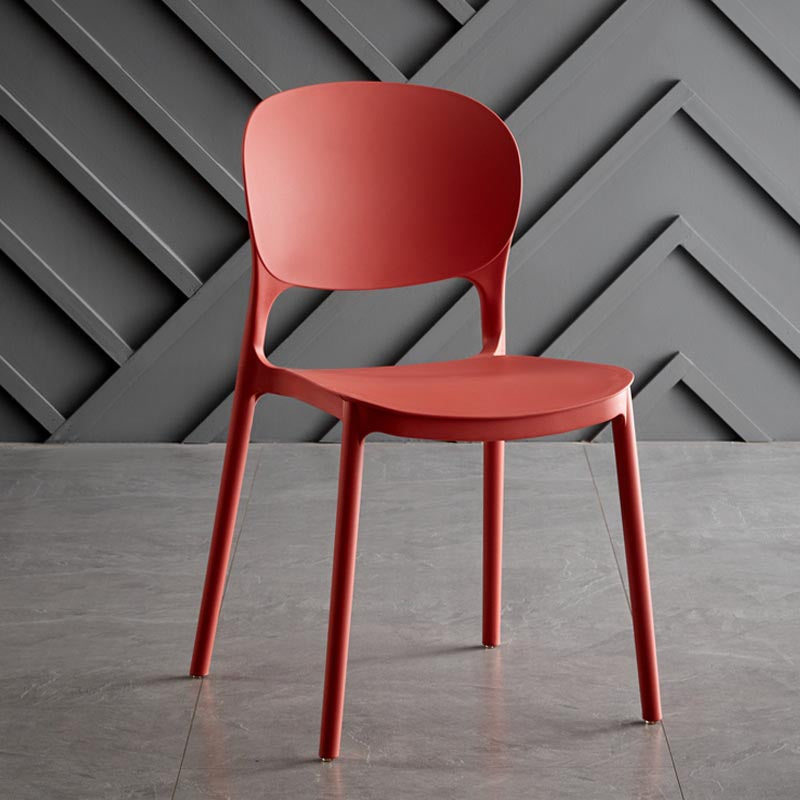 Glam Plastic Side Chair Stacking Open Back Dining Side Chair Clearhalo 'Dining Chairs' 'Dining Tables & Seating' 'dining_chair' 'furn' 'furn_dining_chair' 'Furniture' 'Kitchen & Dining Furniture' 5447159