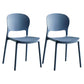Glam Plastic Side Chair Stacking Open Back Dining Side Chair Light Blue 2 Piece Set Clearhalo 'Dining Chairs' 'Dining Tables & Seating' 'dining_chair' 'furn' 'furn_dining_chair' 'Furniture' 'Kitchen & Dining Furniture' 5447162