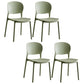 Glam Plastic Side Chair Stacking Open Back Dining Side Chair Green 4 Piece Set Clearhalo 'Dining Chairs' 'Dining Tables & Seating' 'dining_chair' 'furn' 'furn_dining_chair' 'Furniture' 'Kitchen & Dining Furniture' 5447167