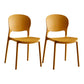 Glam Plastic Side Chair Stacking Open Back Dining Side Chair Orange Yellow 2 Piece Set Clearhalo 'Dining Chairs' 'Dining Tables & Seating' 'dining_chair' 'furn' 'furn_dining_chair' 'Furniture' 'Kitchen & Dining Furniture' 5447170