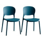 Glam Plastic Side Chair Stacking Open Back Dining Side Chair Peacock Blue 2 Piece Set Clearhalo 'Dining Chairs' 'Dining Tables & Seating' 'dining_chair' 'furn' 'furn_dining_chair' 'Furniture' 'Kitchen & Dining Furniture' 5447174