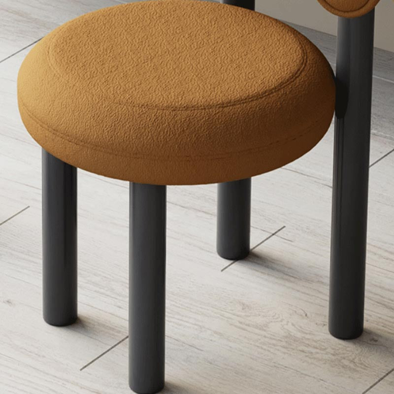 Contemporary Linen Dining Chair Open Back Dining Side Furniture in Matte Finish Clearhalo 'Dining Chairs' 'Dining Tables & Seating' 'dining_chair' 'furn' 'furn_dining_chair' 'Furniture' 'Kitchen & Dining Furniture' 5447193