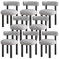 Contemporary Linen Dining Chair Open Back Dining Side Furniture in Matte Finish Light Gray 8 Piece Set Clearhalo 'Dining Chairs' 'Dining Tables & Seating' 'dining_chair' 'furn' 'furn_dining_chair' 'Furniture' 'Kitchen & Dining Furniture' 5447202