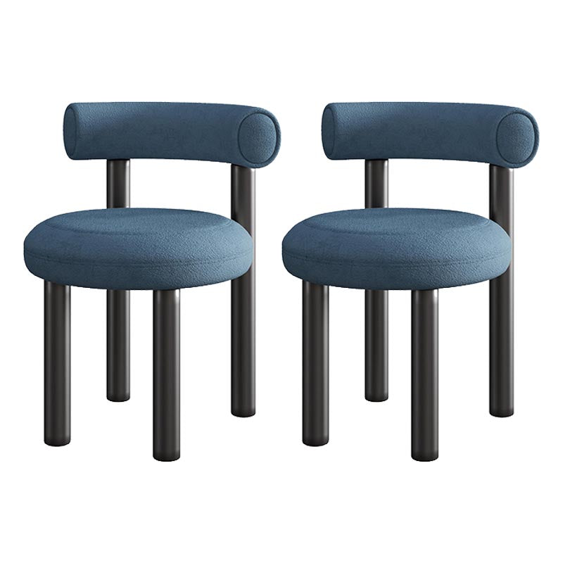 Contemporary Linen Dining Chair Open Back Dining Side Furniture in Matte Finish Blue 2 Piece Set Clearhalo 'Dining Chairs' 'Dining Tables & Seating' 'dining_chair' 'furn' 'furn_dining_chair' 'Furniture' 'Kitchen & Dining Furniture' 5447213