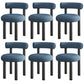 Contemporary Linen Dining Chair Open Back Dining Side Furniture in Matte Finish Blue 6 Piece Set Clearhalo 'Dining Chairs' 'Dining Tables & Seating' 'dining_chair' 'furn' 'furn_dining_chair' 'Furniture' 'Kitchen & Dining Furniture' 5447215