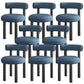Contemporary Linen Dining Chair Open Back Dining Side Furniture in Matte Finish Blue 8 Piece Set Clearhalo 'Dining Chairs' 'Dining Tables & Seating' 'dining_chair' 'furn' 'furn_dining_chair' 'Furniture' 'Kitchen & Dining Furniture' 5447216
