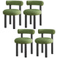 Contemporary Linen Dining Chair Open Back Dining Side Furniture in Matte Finish Green 4 Piece Set Clearhalo 'Dining Chairs' 'Dining Tables & Seating' 'dining_chair' 'furn' 'furn_dining_chair' 'Furniture' 'Kitchen & Dining Furniture' 5447218