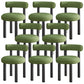 Contemporary Linen Dining Chair Open Back Dining Side Furniture in Matte Finish Green 8 Piece Set Clearhalo 'Dining Chairs' 'Dining Tables & Seating' 'dining_chair' 'furn' 'furn_dining_chair' 'Furniture' 'Kitchen & Dining Furniture' 5447220