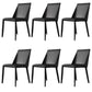 Contemporary Upholstered Side Chair Leather Armless Dining Chair with Leather Legs