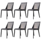 Contemporary Upholstered Side Chair Leather Armless Dining Chair with Leather Legs