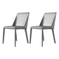 Contemporary Upholstered Side Chair Leather Armless Dining Chair with Leather Legs