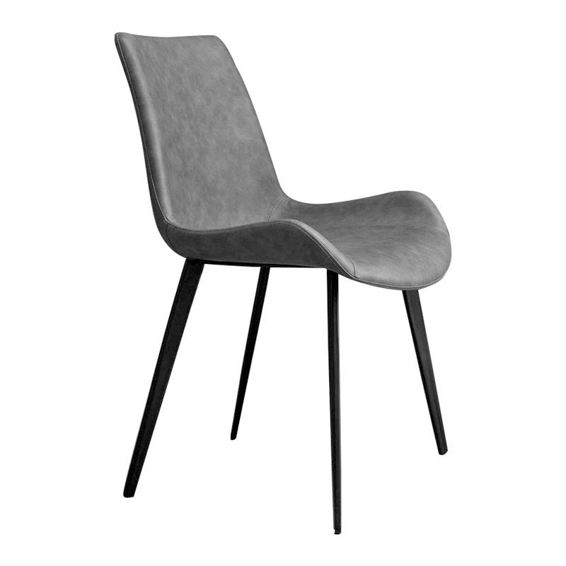 Industrial Leather Armless Dining Chair Wingback Side Chair for Kitchen Clearhalo 'Dining Chairs' 'Dining Tables & Seating' 'dining_chair' 'furn' 'furn_dining_chair' 'Furniture' 'Kitchen & Dining Furniture' 5447268