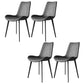 Industrial Leather Armless Dining Chair Wingback Side Chair for Kitchen Dark Gray 4 Piece Set Clearhalo 'Dining Chairs' 'Dining Tables & Seating' 'dining_chair' 'furn' 'furn_dining_chair' 'Furniture' 'Kitchen & Dining Furniture' 5447271