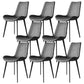 Industrial Leather Armless Dining Chair Wingback Side Chair for Kitchen Dark Gray 8 Piece Set Clearhalo 'Dining Chairs' 'Dining Tables & Seating' 'dining_chair' 'furn' 'furn_dining_chair' 'Furniture' 'Kitchen & Dining Furniture' 5447274