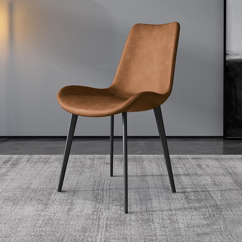 Industrial Leather Armless Dining Chair Wingback Side Chair for Kitchen Clearhalo 'Dining Chairs' 'Dining Tables & Seating' 'dining_chair' 'furn' 'furn_dining_chair' 'Furniture' 'Kitchen & Dining Furniture' 5447283