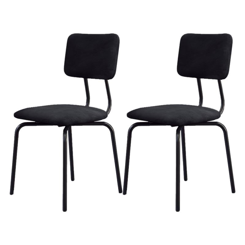 Chaise de salle à manger en faux cuir moderne chaise Parsons en finition mate pour la brasserie