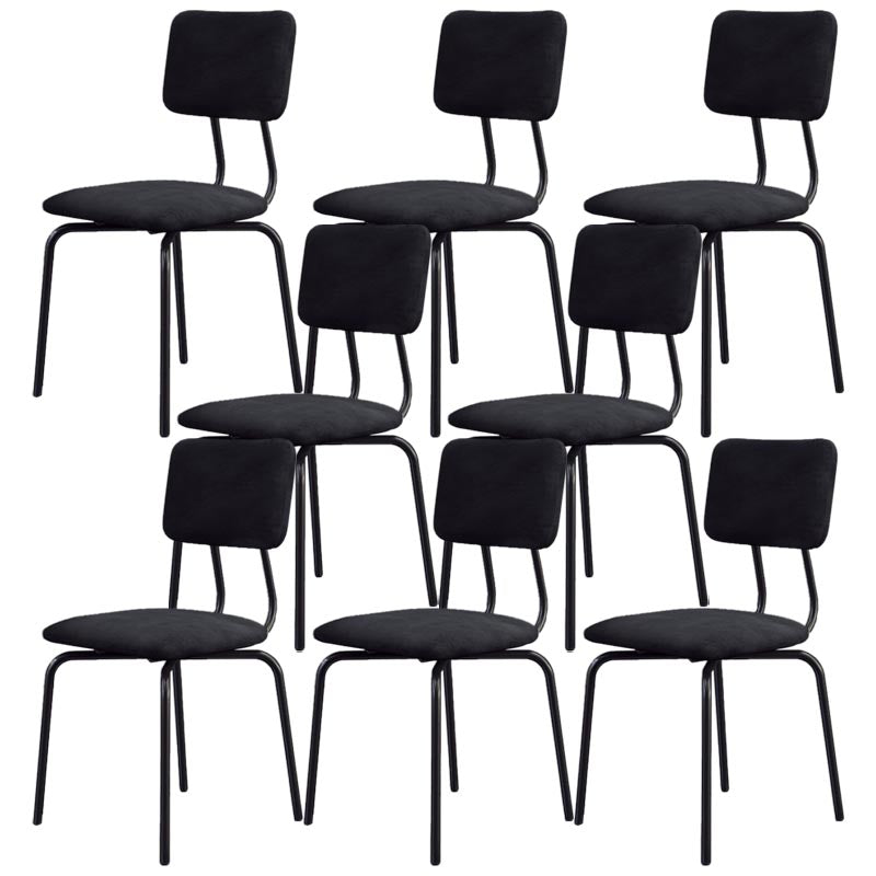 Chaise de salle à manger en faux cuir moderne chaise Parsons en finition mate pour la brasserie