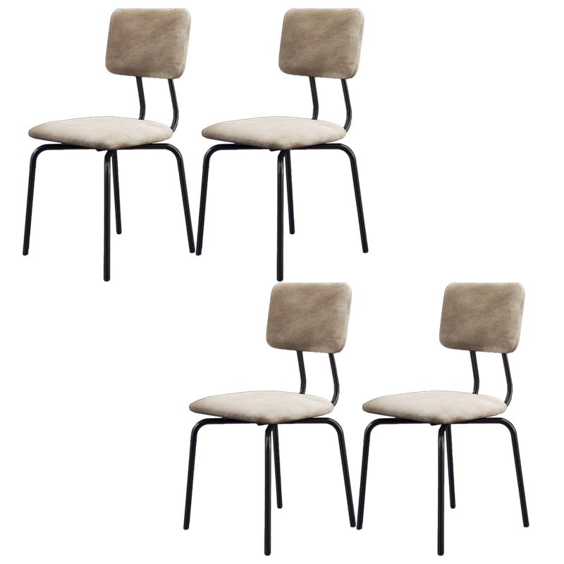 Chaise de salle à manger en faux cuir moderne chaise Parsons en finition mate pour la brasserie