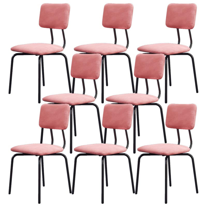 Chaise de salle à manger en faux cuir moderne chaise Parsons en finition mate pour la brasserie