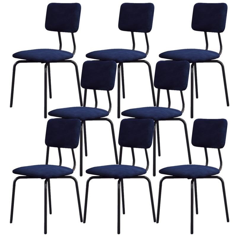 Chaise de salle à manger en faux cuir moderne chaise Parsons en finition mate pour la brasserie