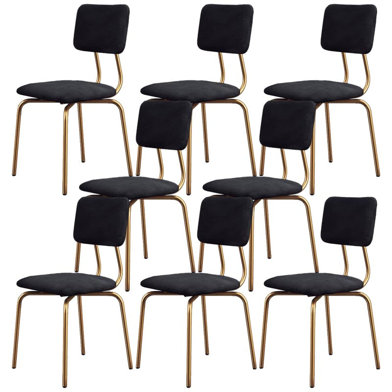 Chaise de salle à manger en faux cuir moderne chaise Parsons en finition mate pour la brasserie