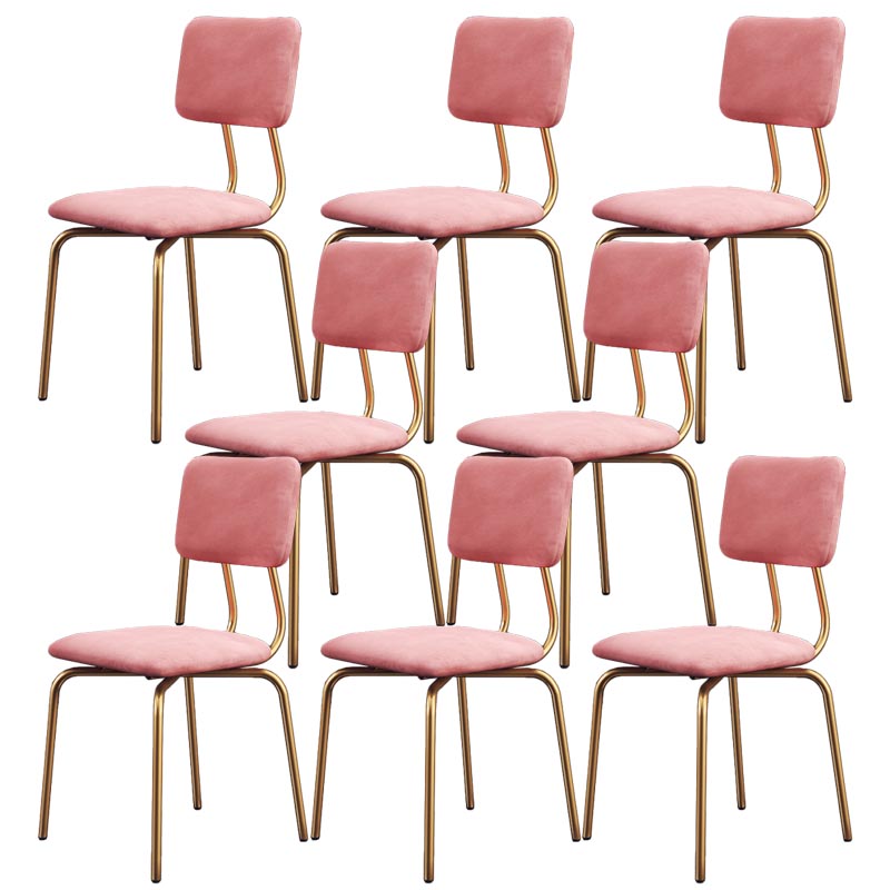 Chaise de salle à manger en faux cuir moderne chaise Parsons en finition mate pour la brasserie