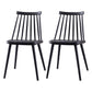Modern Plastic Chair Slat Back Side Chair Wood in Matte Finish for Home
