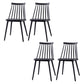 Modern Plastic Chair Slat Back Side Chair Wood in Matte Finish for Home