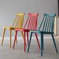 Modern Plastic Chair Slat Back Side Chair Wood in Matte Finish for Home