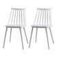 Modern Plastic Chair Slat Back Side Chair Wood in Matte Finish for Home
