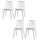 Modern Plastic Chair Slat Back Side Chair Wood in Matte Finish for Home