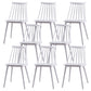 Modern Plastic Chair Slat Back Side Chair Wood in Matte Finish for Home