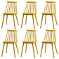 Modern Plastic Chair Slat Back Side Chair Wood in Matte Finish for Home