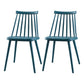 Modern Plastic Chair Slat Back Side Chair Wood in Matte Finish for Home