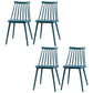 Modern Plastic Chair Slat Back Side Chair Wood in Matte Finish for Home