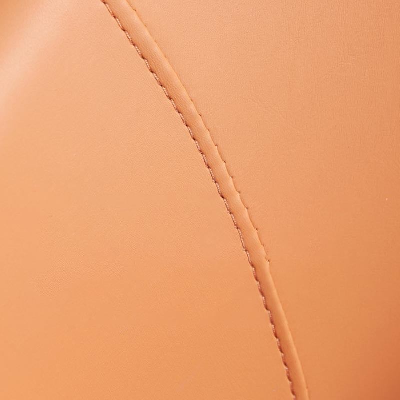 Glam Wingback Arm stoel lederen eetkamerstoel met donkere as massief houten benen