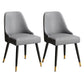 Glam Velvet Side Chair Parsons Upholstered Side Chair for Dining Room Grey 2 Piece Set Black Clearhalo 'Dining Chairs' 'Dining Tables & Seating' 'dining_chair' 'furn' 'furn_dining_chair' 'Furniture' 'Kitchen & Dining Furniture' 5447468