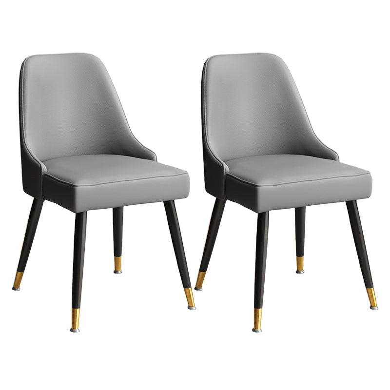 Glam Velvet Side Chair Parsons Upholstered Side Chair for Dining Room Grey 2 Piece Set Black Clearhalo 'Dining Chairs' 'Dining Tables & Seating' 'dining_chair' 'furn' 'furn_dining_chair' 'Furniture' 'Kitchen & Dining Furniture' 5447468