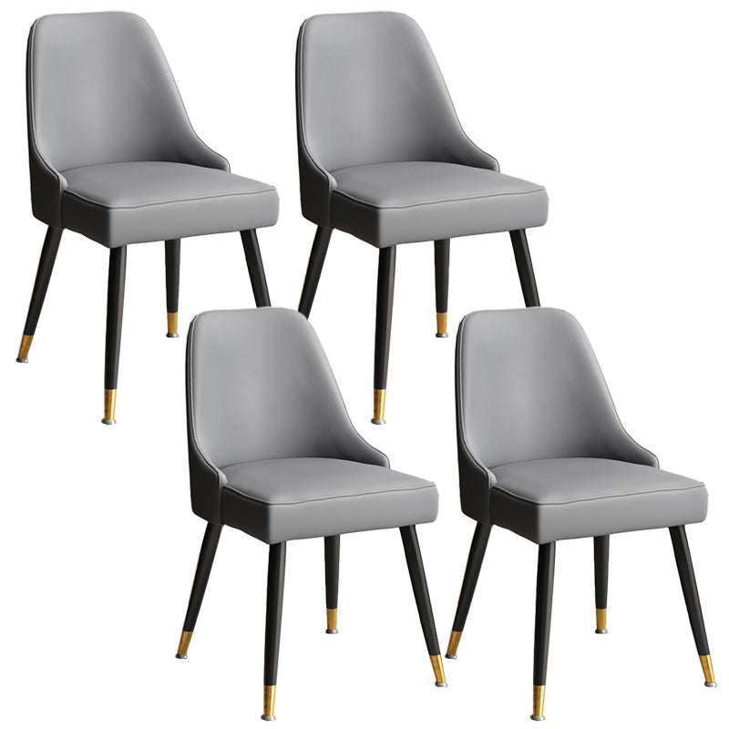 Glam Velvet Side Chair Parsons Upholstered Side Chair for Dining Room Grey 4 Piece Set Black Clearhalo 'Dining Chairs' 'Dining Tables & Seating' 'dining_chair' 'furn' 'furn_dining_chair' 'Furniture' 'Kitchen & Dining Furniture' 5447469